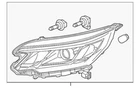 Genuine Honda Headlight Assembly R 33100-T1W-A11 New. Price: $441.89.