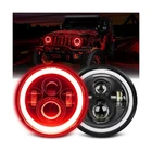 Uni-shine 7 Inch Red Halo Led Headlight Hi/lo Beam With Amber Turn Signal 2PC... New. Price: $82.24.