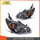 Pair Headlight Assembly Black For Honda Civic Coupe/sedan 2004-2005 1.3L/1.7L L4 New. Price: $71.99.
