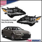 Left+right Headlight For 2016-2018 Lexus ES350 ES300H Halogen Led Drl Projector New. Price: $240.14.