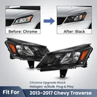Upgrade Halogen Headlights For 2013-2017 Chevy Traverse Black Left+right Pair New. Price: $169.00.