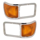 Ford F650/F750 2015 Headlight Bezel Driver And Passenger Side Pair Chrome New. Price: $478.23.