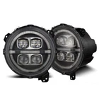 For 18-24 Jeep Wrangler Jl Gladiator Jt Led Projector Headlights Black Alpharex New. Price: $1011.75.