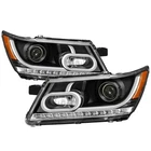 For Dodge Journey 09-19 Headlights Driver & Passenger Side Black Drl Bar Halo New. Price: $381.56.