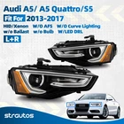 Hid Headlight For 2013-2017 Audi A5 S5 W/o Afs Bulb &ballast Left+right Pair New. Price: $427.98.