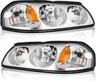 Headlights Chrome Amber Reflector Left Right Pair For 2000-2005 Chevy Impala New. Price: $109.99.