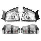 Headlights And Corner Set For Isuzu Npr Nqr Gmc W-4500 2004-2007 Black New. Price: $91.09.