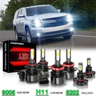 For Chevy Tahoe 2015-2016 2017 2018 2019- 6X 6500K Led Headlight + Fog Bulbs Kit New. Price: $29.99.