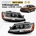 For 2017-2018 Volkswagen Jetta Halogen Headlight W/led Drl&bulb Left+right Pair New. Price: $244.80.