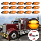 16 Led 15X 6.5'' Oval Cab Side Marker Clearance Light Chrome Bezel& New. Price: $62.99.