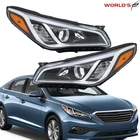 Set Pair For Hyundai Sonata 2015 2016 2017 Chrome Halogen Headlights Headlamps New. Price: $119.00.
