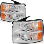 Headlamps For Chevy Silverado 2007-2014 Chrome Housing Headlights Assembly Pair New. Price: $68.99.