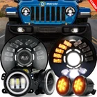 For Jeep Wrangler Jk 2007-2018 Combo 7" Led HEADLIGHTS+4" Fog Lights+turn Lamp New. Price: $120.95.