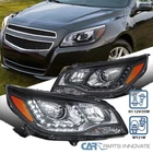 Black Fits 2013-2015 Chevy Malibu Led Halo Projector Headlights Lamps Left+right New. Price: $187.10.
