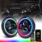 Xprite 7" Dot 90W Led Headlights Rgb Halo Drl For 97-18 Jeep Wrangler Tj Lj Jk New. Price: $95.98.
