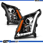 Black Headlights W/ Led Drl Neon Bar Projector For 2010-2016 Cadillac Srx Suv New. Price: $387.99.