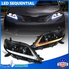 Projector Headlights Lamps For 2011-2020 Toyota Sienna Black Switchback Led Drl New. Price: $329.98.