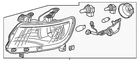 Genuine Gm Headlamp Assembly 84707376 New. Price: $852.82.