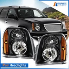 Pair/set Black Amber Headlights Assembly For Gmc Yukon Xl 1500 2500 2007-2014 New. Price: $77.99.
