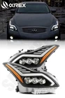 Alpharex Jet Black Mkii Nova Led Headlights For 2008-2013 Infiniti G37 Q60 Coupe New. Price: $1250.00.