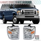 Ford E150 E250 E350 E450 F650 2008-2014 Pair Headlights Halogen Chrome Rh+lh New. Price: $85.01.