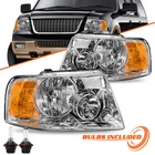 Pair Headlights Assembly 2003-2006 Ford Expedition Chrome Housing W/bulbs New. Price: $70.99.
