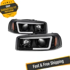 Spyder Bar Drl Projector Headlights (black) For 1999-2007 Gmc Sierra/yukon New. Price: $337.70.