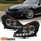 Fits 05-11 Mercedes Benz R171 Slk-class Black Projector Drl Led Strip Headlights New. Price: $368.99.