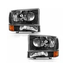 Anzo 111457 Crystal Headlight Set; Clear Lens; Black W/amber Housing New. Price: $126.47.