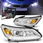 Chrome Housing Drl Projector Headlights+fan Led Hid Kit For 13-15 Accord Sedan New. Price: $319.99.