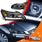 For 13-15 Accord Left+right Amber Side Black Led Drl Projector Bumper Headlight New. Price: $180.70.