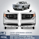 Led Headlight For 2016-2018 Chevy Silverado 1500 W/module Chrome Left+right Pair New. Price: $281.98.