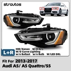For 2013-2017 Audi A5 S5 Hid Headlight W/o Curve Lighting W/led Drl Left+right New. Price: $427.98.
