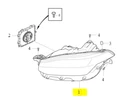 Genuine Volvo Headlight (left) - 31655718 New. Price: $2373.89.