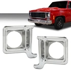 Fit For 1973-1978 Chevy Gmc C/k Pickup Truck Silver Headlight Trim Bezel Pair New. Price: $67.30.