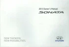 2013 Hyundai Sonata Owner's Manual New. Price: $57.00.