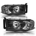 Headlights For 2002-2005 Dodge Ram 1500 2500 3500 Black Housing Clear Headlamps New. Price: $60.56.