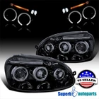 Fit 2006-2008 Golf Jetta Rabbit Smoke Led Halo Projector Headlights Glossy Black New. Price: $175.98.