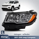 Halogen For 2017-2021 Jeep Compass Oe Style Driver Side Headlight With Bulb Lh New. Price: $65.99.