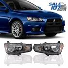 For 08-17 Mitsubishi Lancer Evo X Halogen Headlights Black Headlamps Left+right New. Price: $279.94.