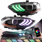 Vland Full Rgb Led Headlights Drl Ford Mustang 2018-2021 W/sequential Pair New. Price: $359.99.