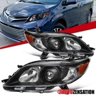 Black Fit 2011-2020 Toyota Sienna Halogen Projector Headlights Lamps Left+right New. Price: $106.99.