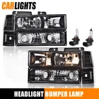 Fit For 1994-98 Gmc C10 C/k Sierra Clear Lens Headlights Bumper Corner New. Price: $83.25.
