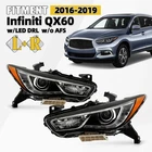 Hid Headlight For 2016-2019 Infiniti QX60 W/o Bulb Afs Left+right Pair New. Price: $465.00.