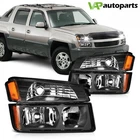 For 2002-2006 Chevy Avalanche Headlight Assembly Black Housing Light+bumper Lamp New. Price: $70.99.