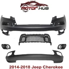 Front Bumper Cover Primed & Grille Assembly Kit For 2014-2018 Jeep Cherokee New. Price: $413.92.