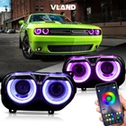 Vland Headlights Rgb Drl Set For 2015-2023 Dodge Challenger Front Lamps Pair New. Price: $373.49.