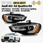 Hid/xenon Headlights For 2013-2017 Audi A5 S5 W/o Afs Bulb W/drl Left+right New. Price: $427.98.