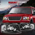 Headlights Assembly Fits 2003-2006 Ford Expedition Black Housing Headlamps Pair New. Price: $89.03.