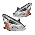 Set Of Headlight Assembly For 2003-2007 Honda Accord Halogen Amber Reflector New. Price: $87.99.